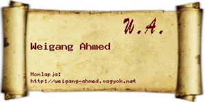 Weigang Ahmed névjegykártya